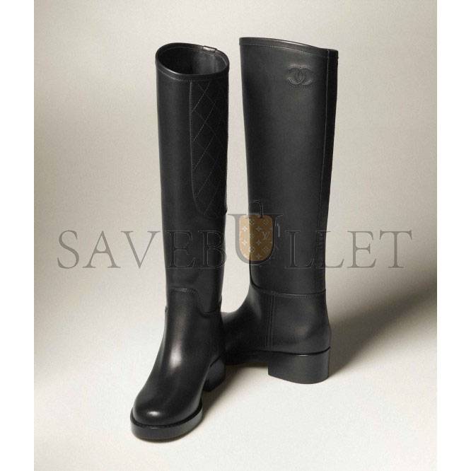 CHANEL HIGH BOOTS CALFSKIN BLACK G39212 X56669 94305