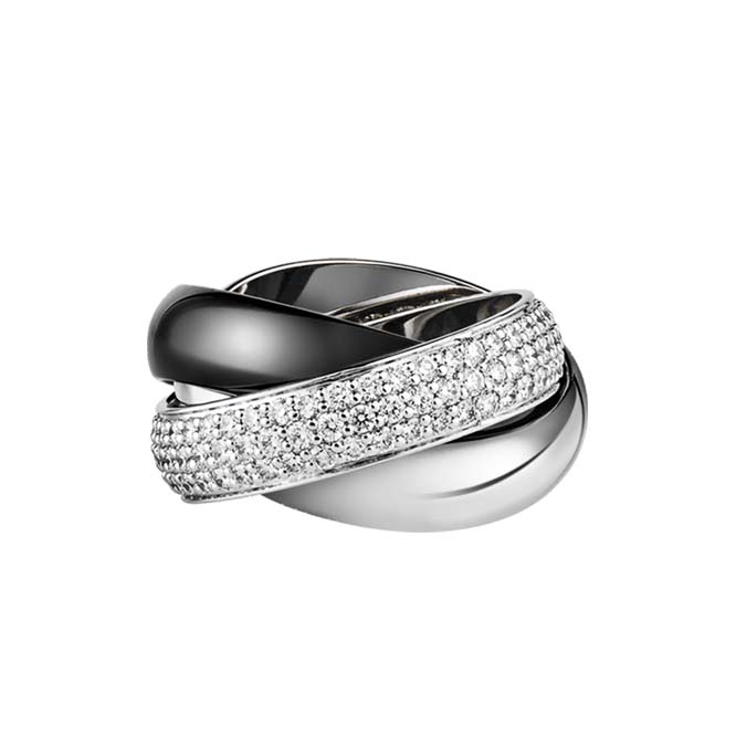 CARTIER TRINITY RING, CERAMIC, LM  N4242700