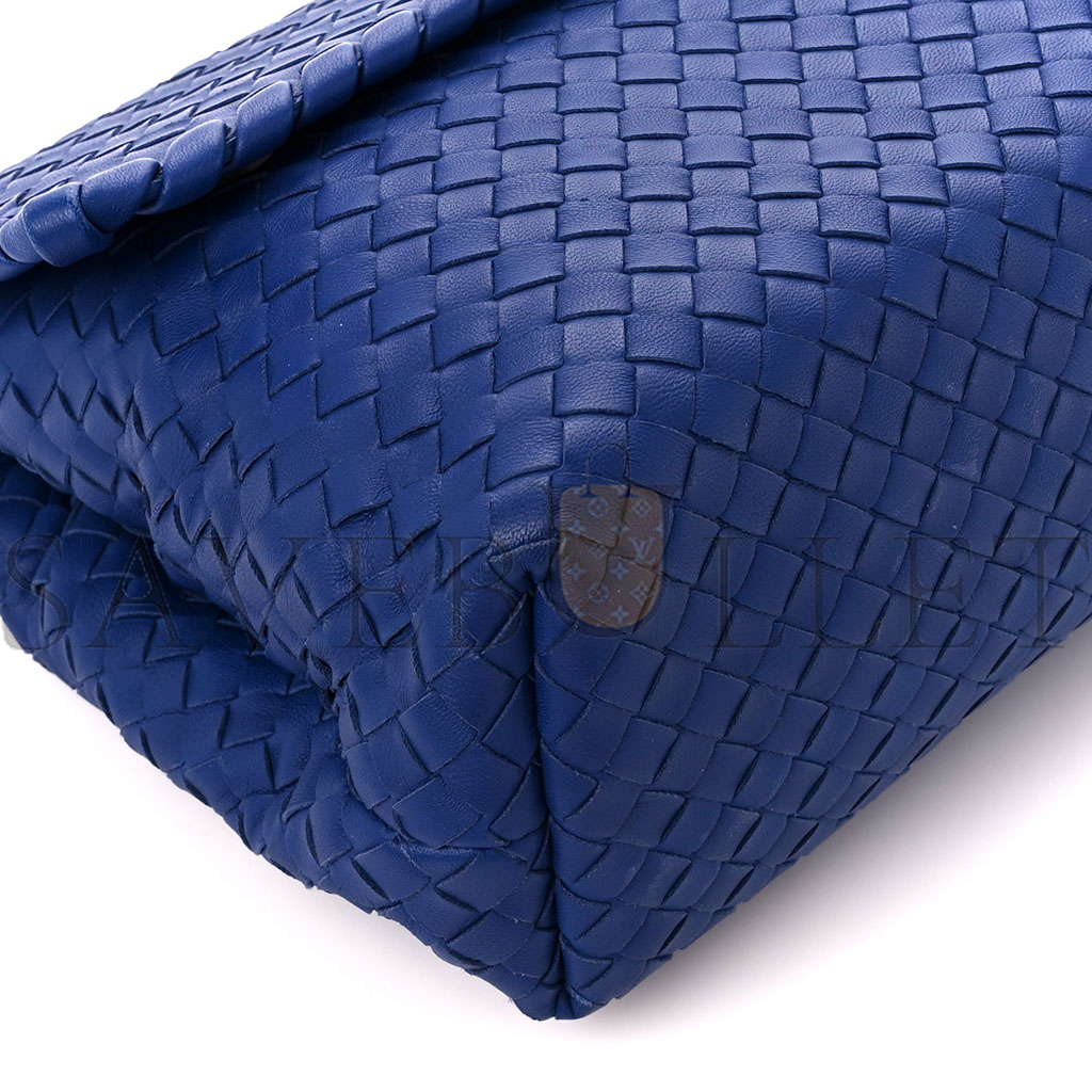 BOTTEGA VENETA NAPPA INTRECCIATO OLIMPIA SHOULDER BAG COBALT (28*20*10cm)