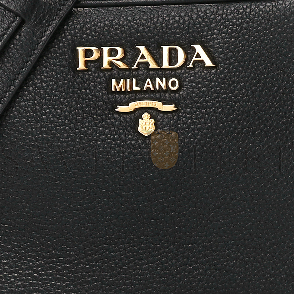 PRADA VITELLO PHENIX CAMERA BAG BLACK (20*15*8cm)