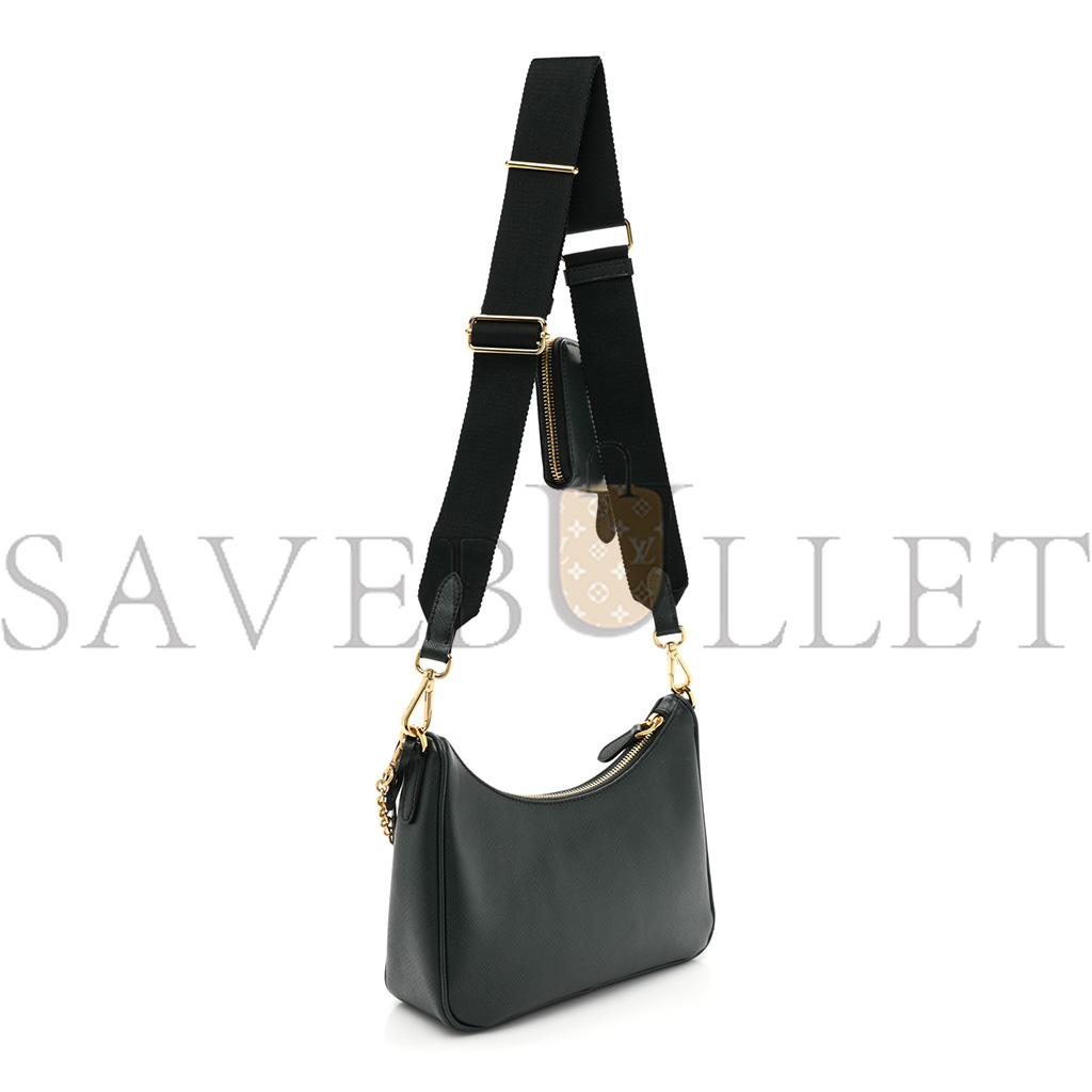 PRADA SAFFIANO RE-EDITION 2005 SHOULDER BAG SMERALDO (22*18*6cm)