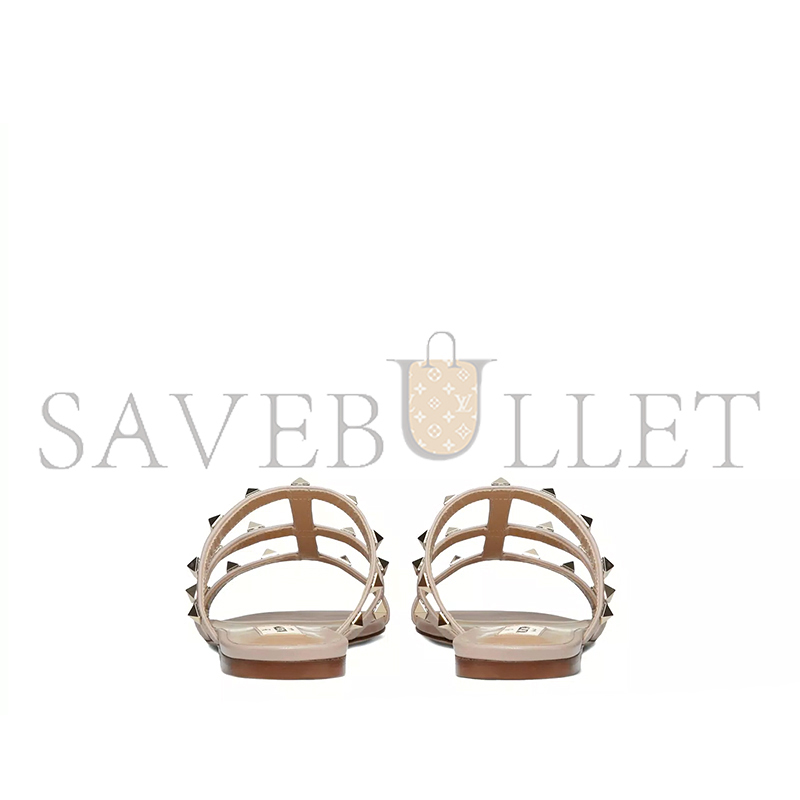 VALENTINO ROCKSTUD FLAT SLIDE SANDAL 5W2S0C49VOD_P45 VALENTINO ROCKSTUD FLAT SLIDE SANDAL 5W2S0C49VOD_P45