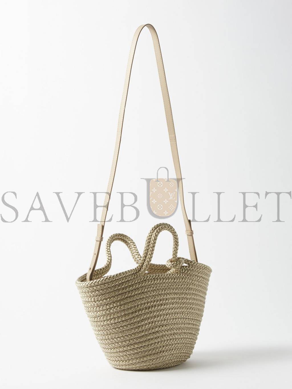 BALENCIAGA NEUTRAL IBIZA WOVEN BASKET BAG MATCHESFASHION US (32*20.5*14cm)