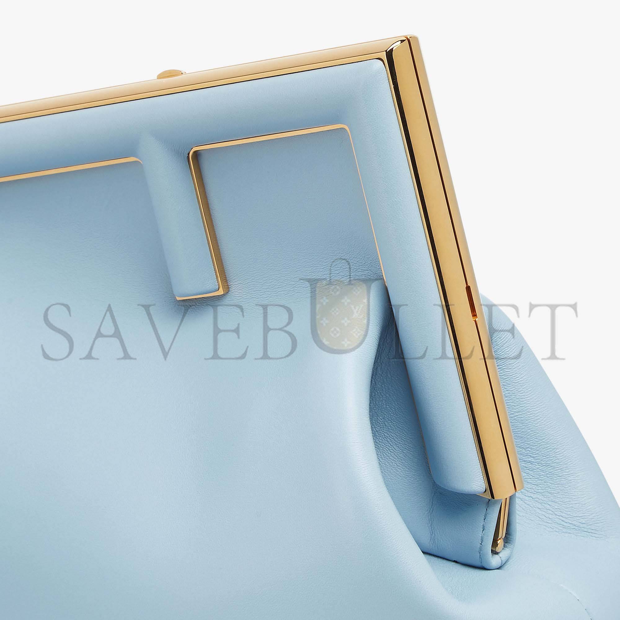 FENDI FIRST MEDIUM - LIGHT BLUE LEATHER BAG 8BP127ABVEF1993 (32.5*23.5*15cm)