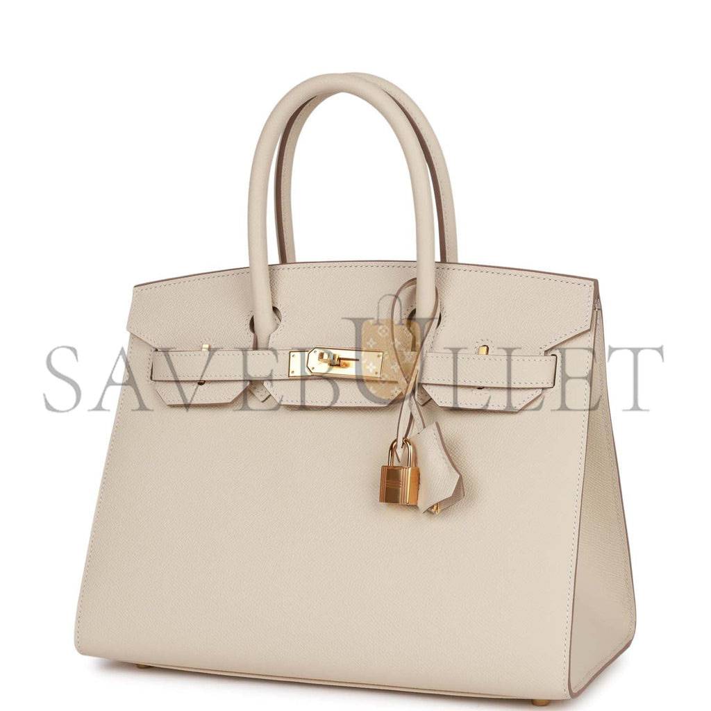 HERMES BIRKIN SELLIER 30 CRAIE EPSOM GOLD HARDWARE 39873599111262 (30cm)