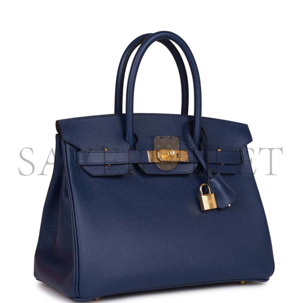 HERMES BIRKIN 30 BLEU SAPHIR EPSOM GOLD HARDWARE (30cm)