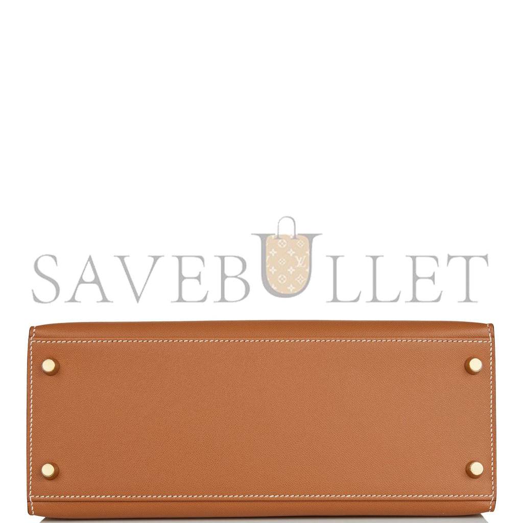 HERMES KELLY SELLIER 28 GOLD MADAME GOLD HARDWARE (28*22*10cm)