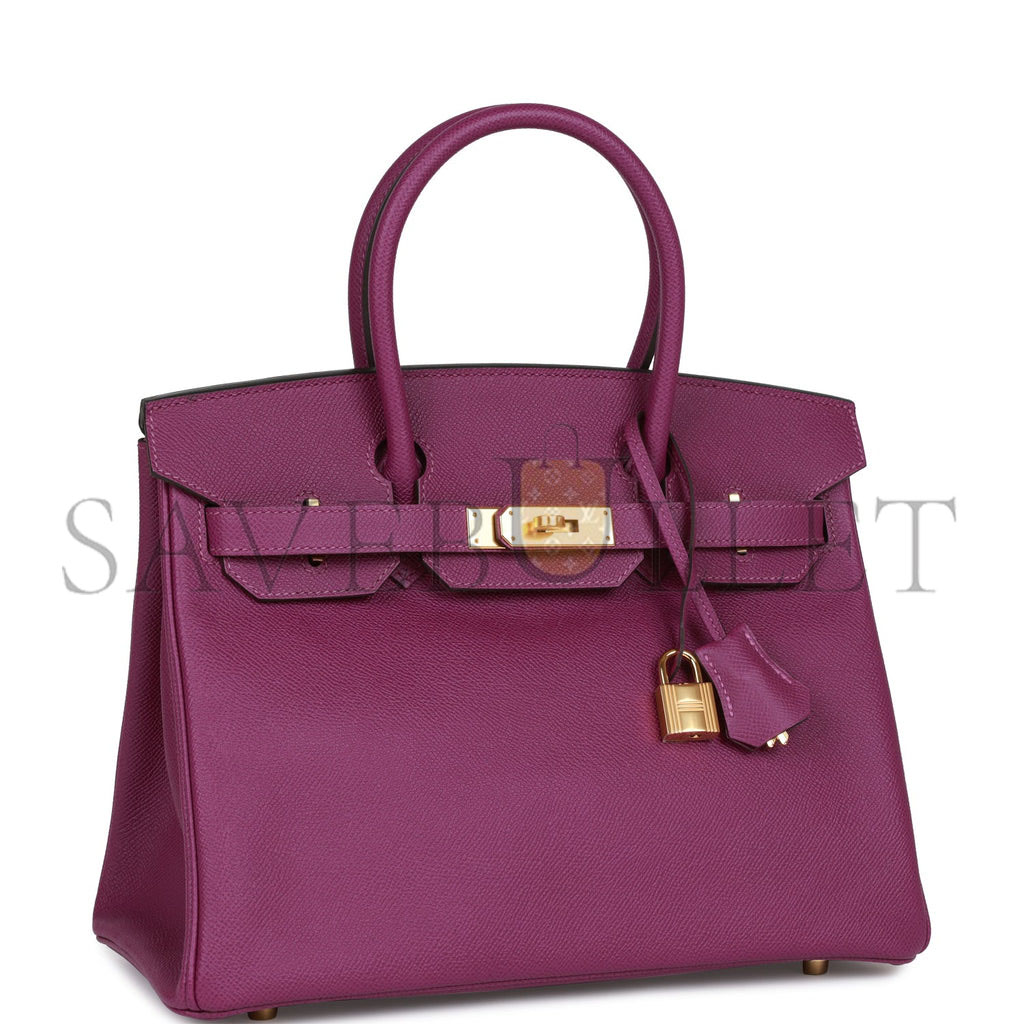 HERMES BIRKIN 30 ANEMONE EPSOM GOLD HARDWARE (30cm)