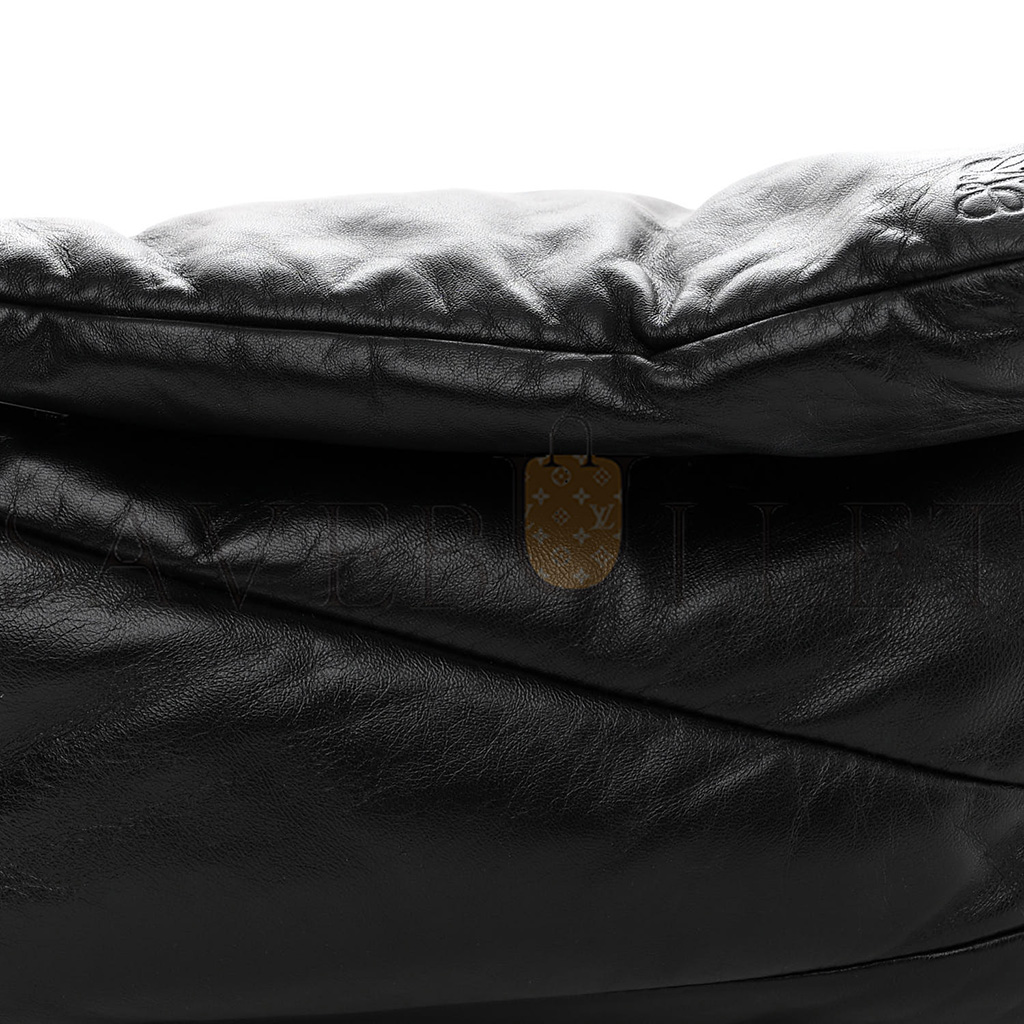 LOEWE SHINY NAPPA PUFFER PUZZLE HOBO BLACK (28*13*10cm) LOEWE SHINY NAPPA PUFFER PUZZLE HOBO BLACK (28*13*10cm)
