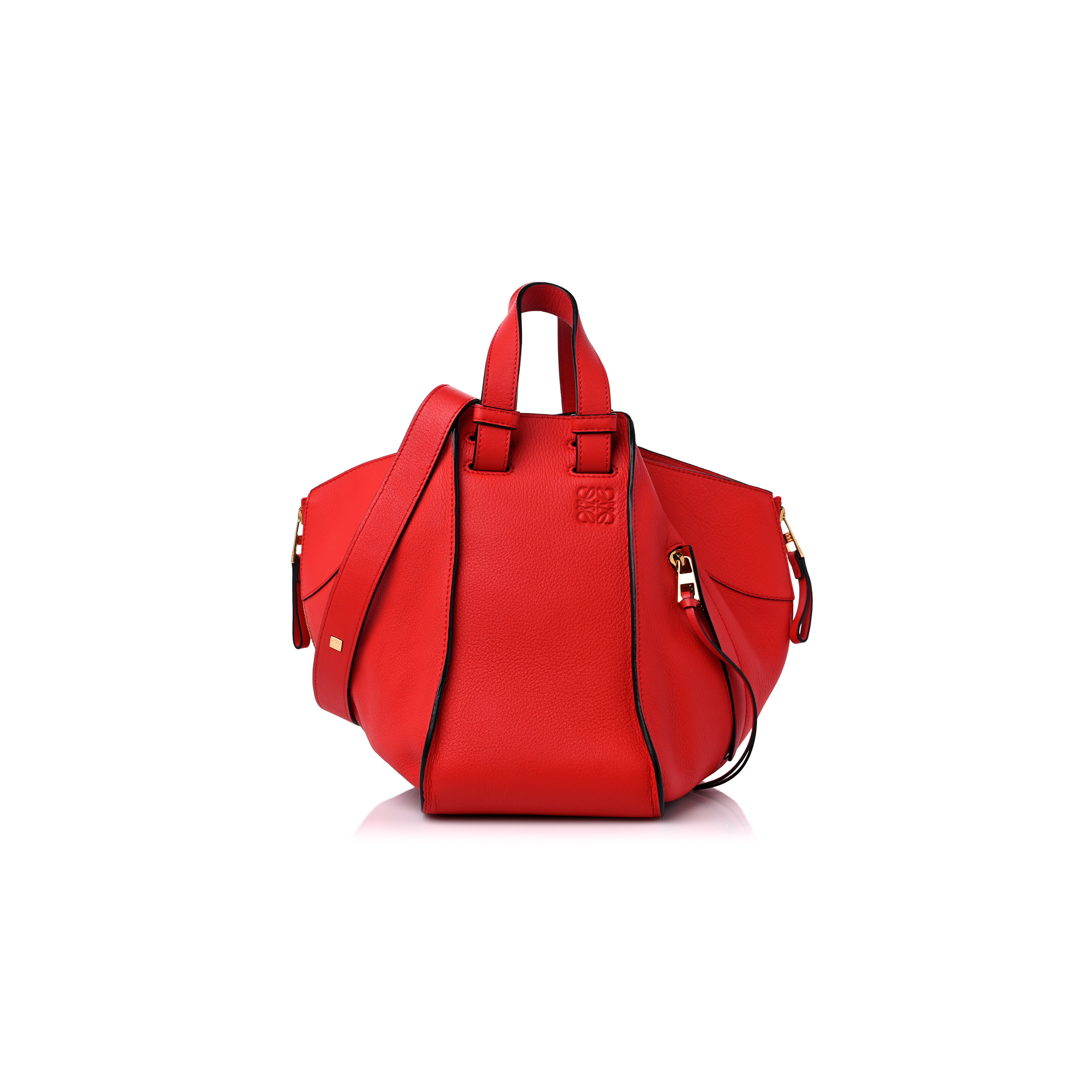 LOEWE CALFSKIN SMALL HAMMOCK SHOULDER BAG SCARLET RED (25*24*14cm)