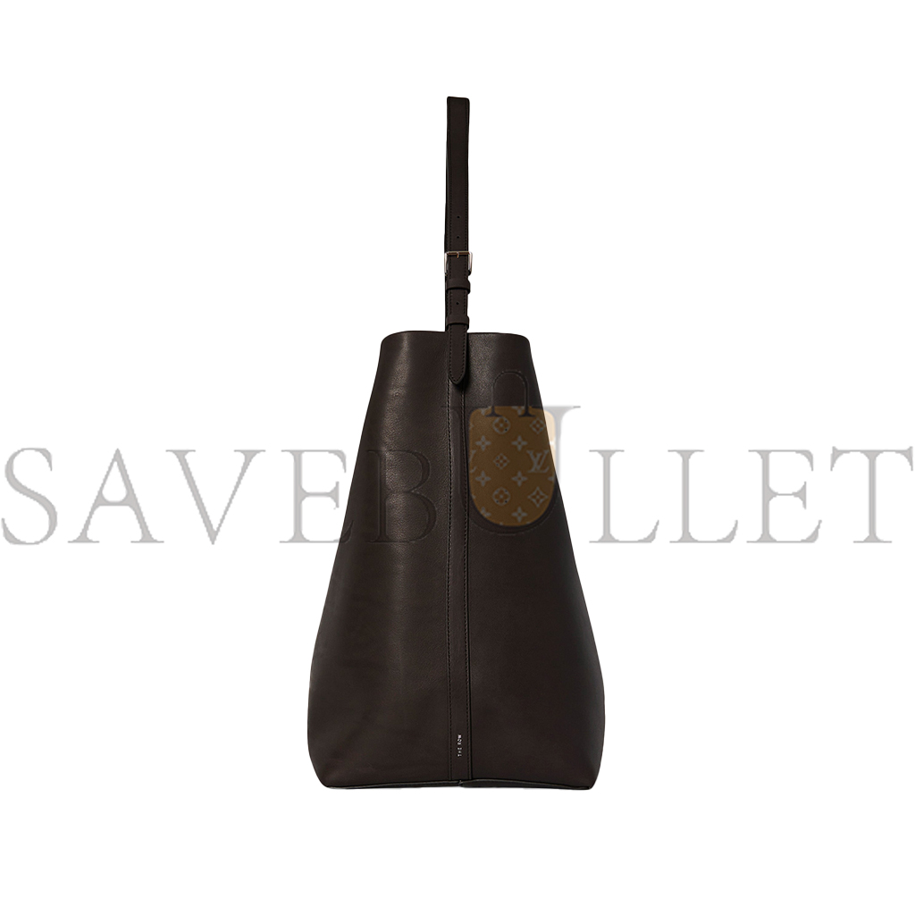 THE ROW LARGE NS SHOULDER BAG IN LEATHER DARK BROWN W1587L72DBP (38*43*20cm)