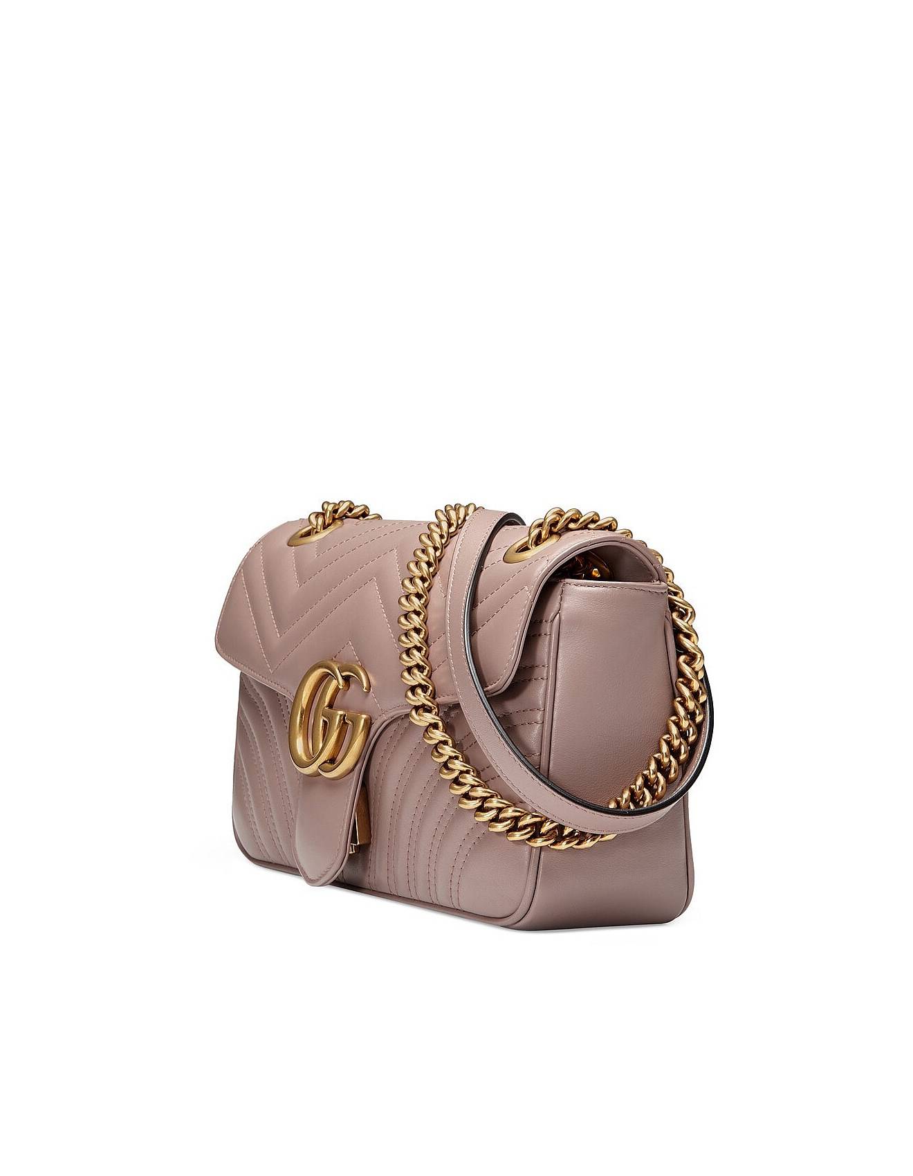 GUCCI GG MARMONT MATELASSÉ SHOULDER BAG 25442070 (27*18*7cm)