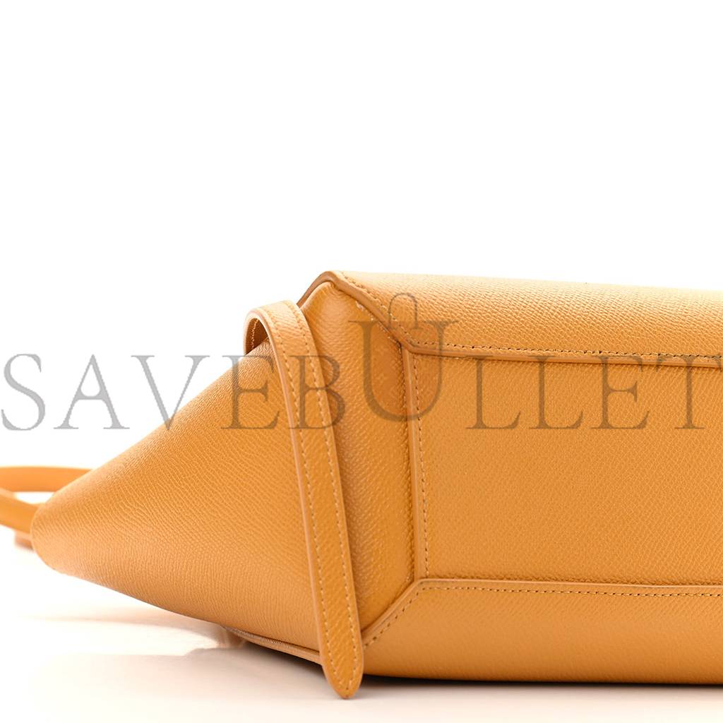 CELINE GRAINED CALFSKIN NANO BELT BAG CALENDULA (20*18*10cm)