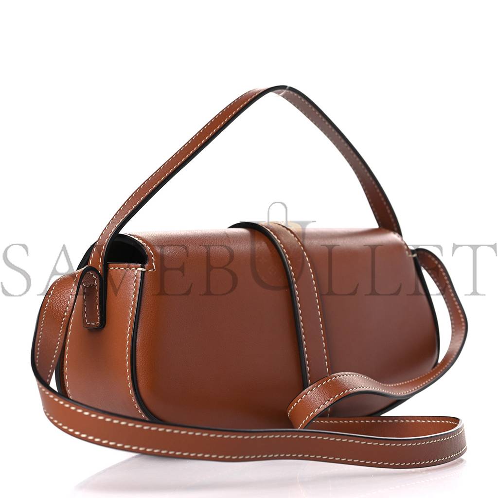 CELINE SMOOTH CALFSKIN TABOU CLUTCH ON STRAP TAN (20*10*5cm)