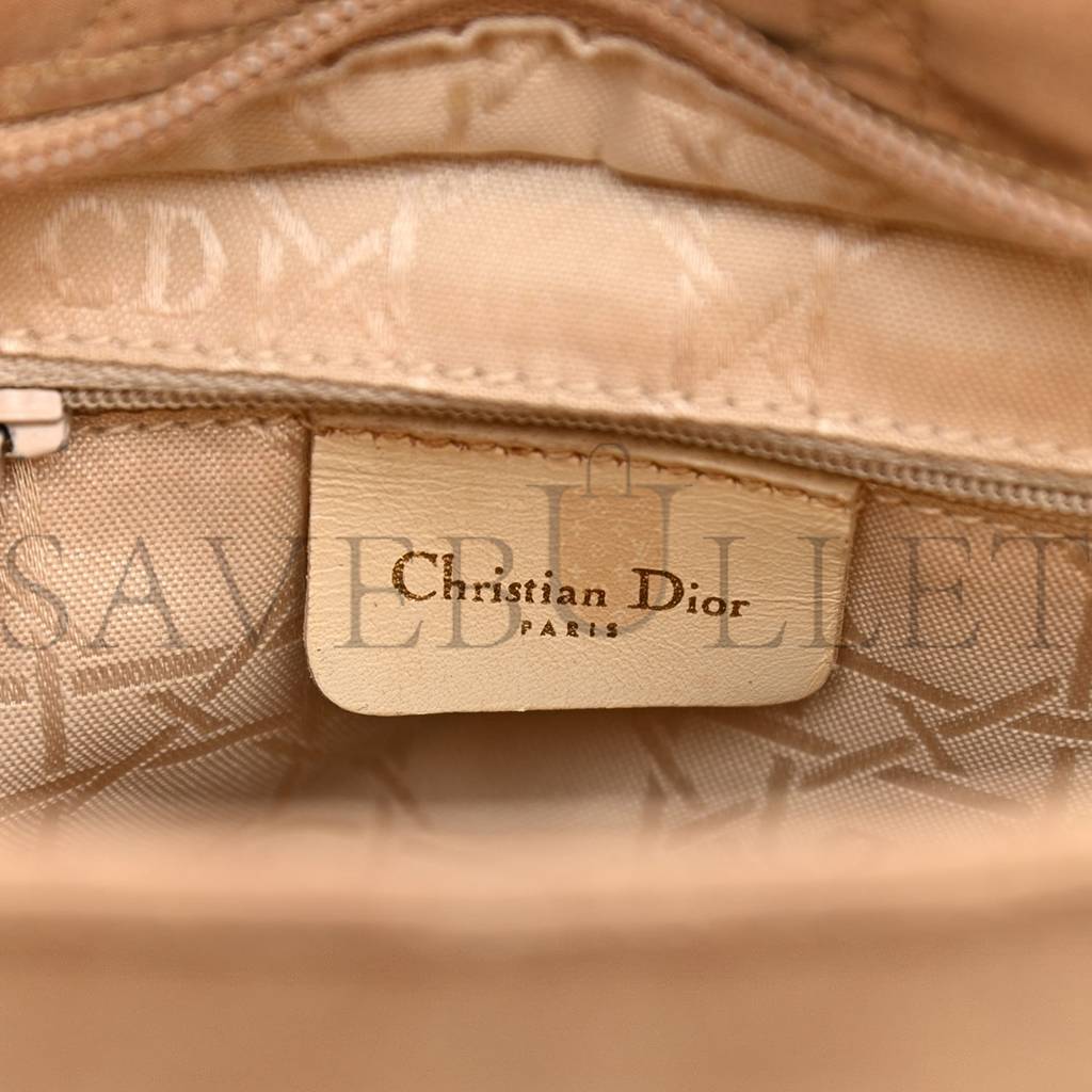 DIOR NYLON CANNAGE LARGE LADY DIOR TAN (32*25*11.4cm)